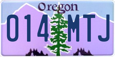 OR license plate 014MTJ