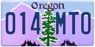 OR license plate 014MTO