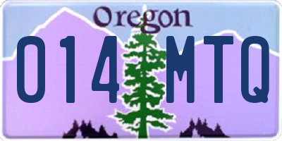 OR license plate 014MTQ