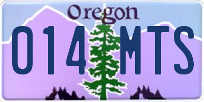 OR license plate 014MTS