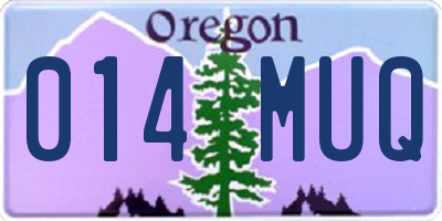 OR license plate 014MUQ