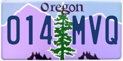 OR license plate 014MVQ