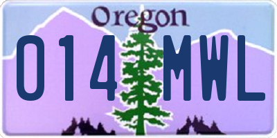 OR license plate 014MWL