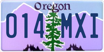 OR license plate 014MXI