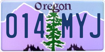 OR license plate 014MYJ