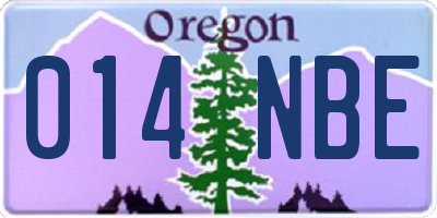 OR license plate 014NBE