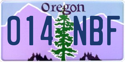 OR license plate 014NBF