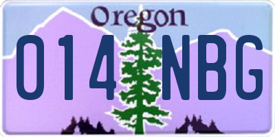 OR license plate 014NBG