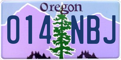 OR license plate 014NBJ