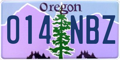 OR license plate 014NBZ