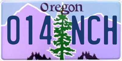 OR license plate 014NCH