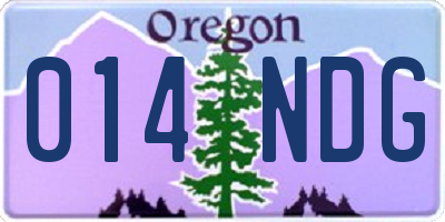 OR license plate 014NDG