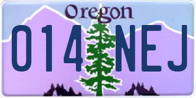 OR license plate 014NEJ