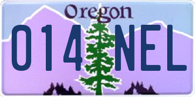 OR license plate 014NEL