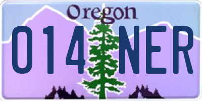 OR license plate 014NER