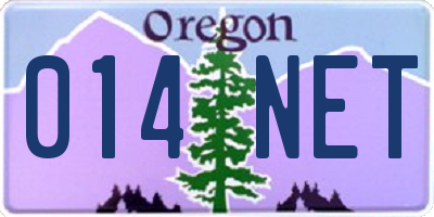 OR license plate 014NET