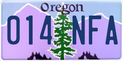 OR license plate 014NFA