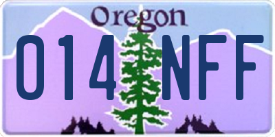 OR license plate 014NFF