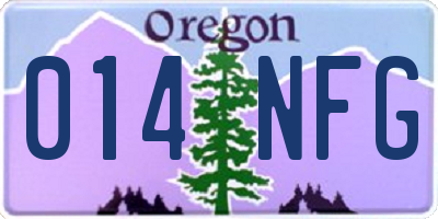 OR license plate 014NFG
