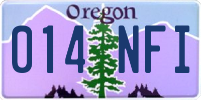 OR license plate 014NFI