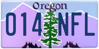 OR license plate 014NFL