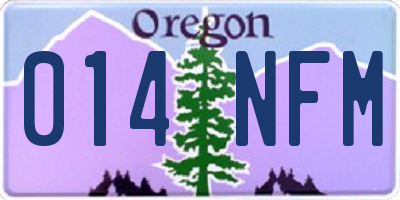 OR license plate 014NFM