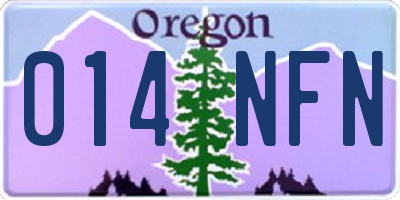 OR license plate 014NFN
