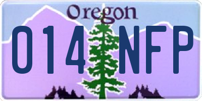 OR license plate 014NFP