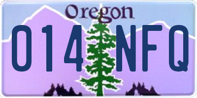 OR license plate 014NFQ