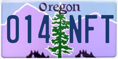 OR license plate 014NFT