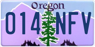 OR license plate 014NFV