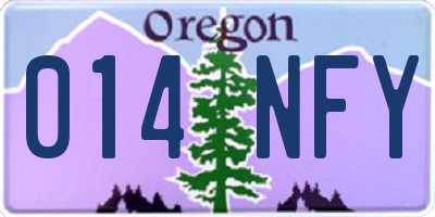 OR license plate 014NFY