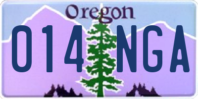 OR license plate 014NGA