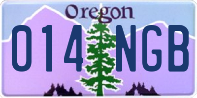 OR license plate 014NGB