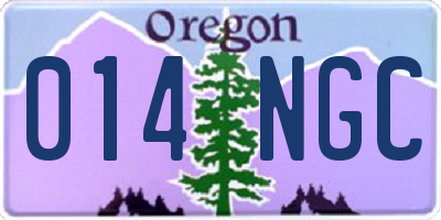 OR license plate 014NGC