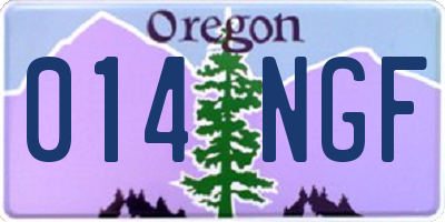 OR license plate 014NGF