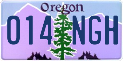 OR license plate 014NGH