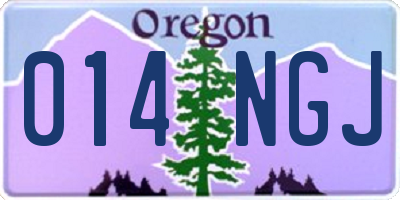 OR license plate 014NGJ