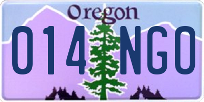 OR license plate 014NGO