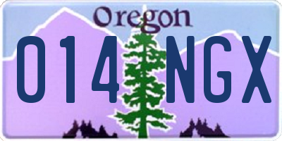 OR license plate 014NGX