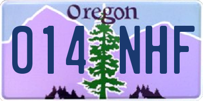 OR license plate 014NHF