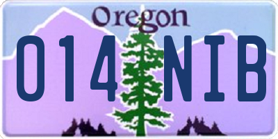 OR license plate 014NIB