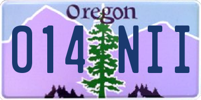 OR license plate 014NII