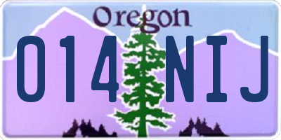 OR license plate 014NIJ