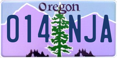 OR license plate 014NJA