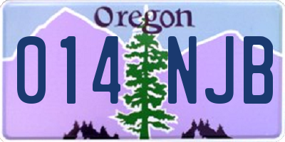 OR license plate 014NJB