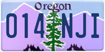 OR license plate 014NJI