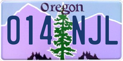 OR license plate 014NJL