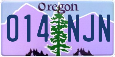 OR license plate 014NJN
