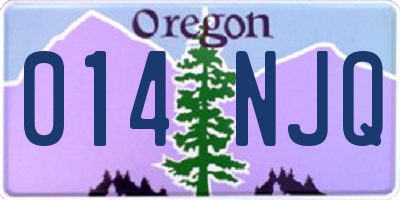 OR license plate 014NJQ